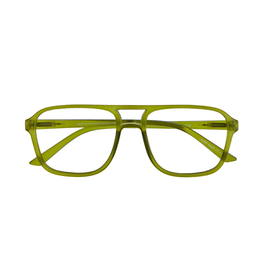BP20394 - NEW Jax Aviator Matte Green - Blue Light Reader