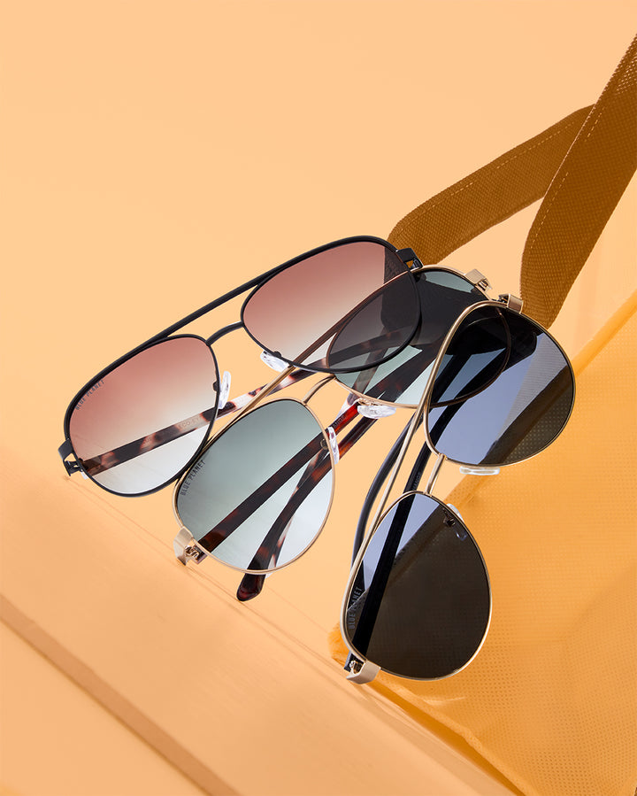 BP19524 - Jesse -Onyx / Onyx Tips / Ice Blue Mirror Polarized Lens
