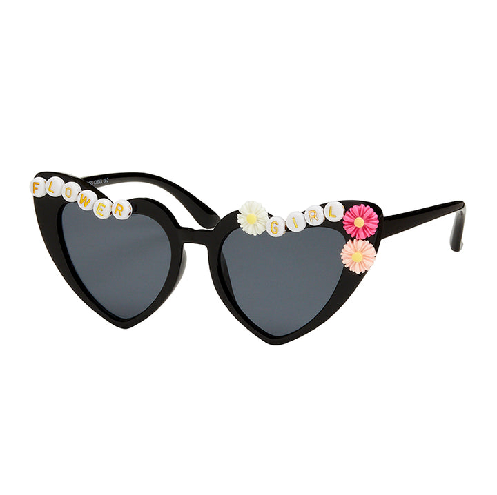 K6886 Kids - Angled Hearts -Flower Power - Sunglasses