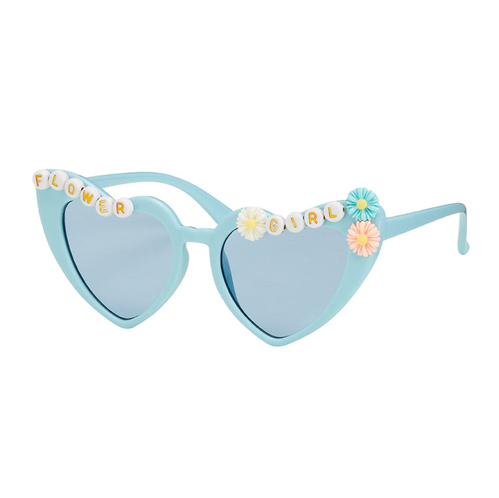 K6886 Kids - Angled Hearts -Flower Power - Sunglasses