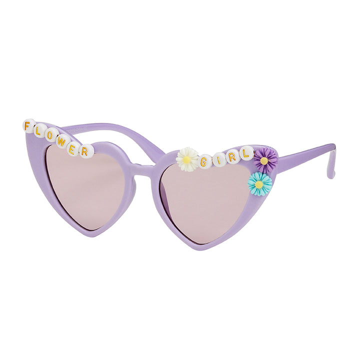 K6886 Kids - Angled Hearts -Flower Power - Sunglasses