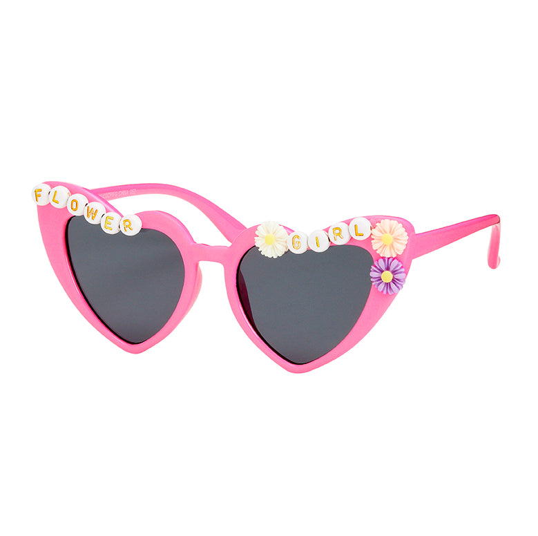 K6886 Kids - Angled Hearts -Flower Power - Sunglasses