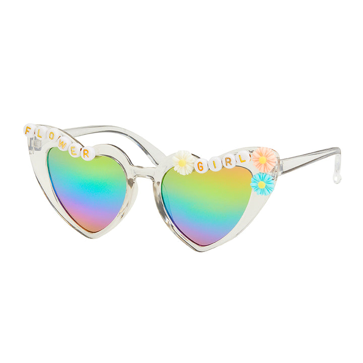 K6886 Kids - Angled Hearts -Flower Power - Sunglasses