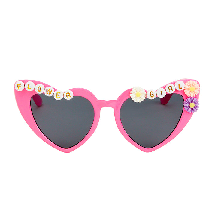 K6886 Kids - Angled Hearts -Flower Power - Sunglasses