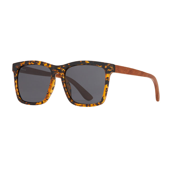 BP19991 - Koa - Matte Marble Amber Tortoise / Walnut Wood / Smoke Polarized Lens