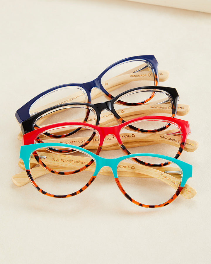 BP20148- NEW Lucia Reader BlueTo AmberTort/Bamboo