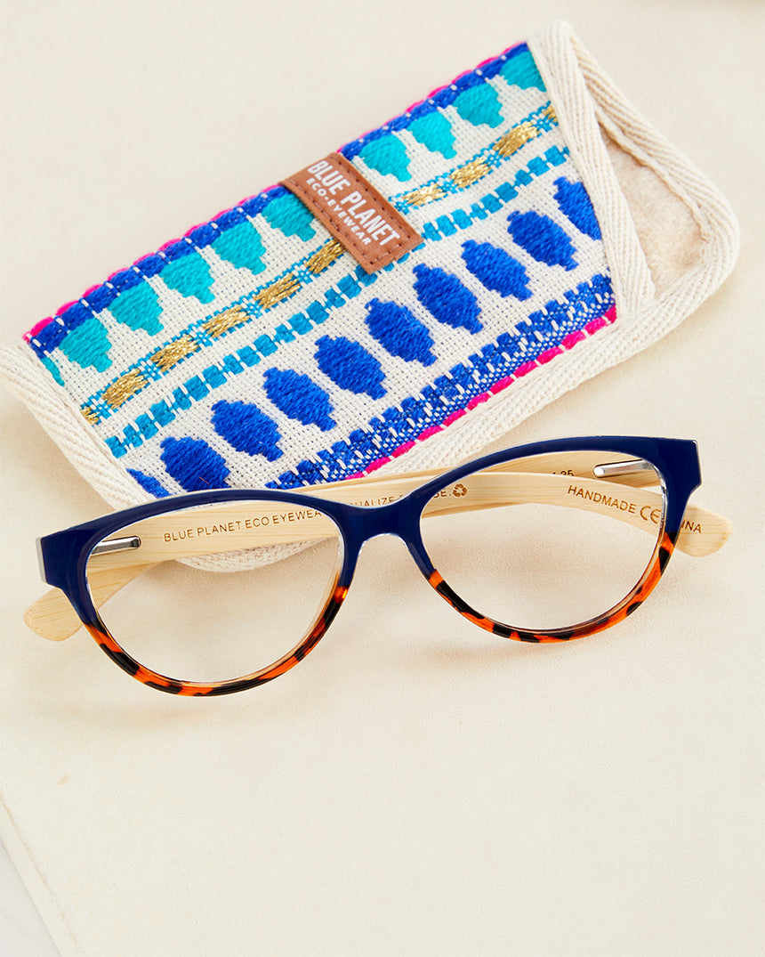 BP20148- NEW Lucia Reader BlueTo AmberTort/Bamboo