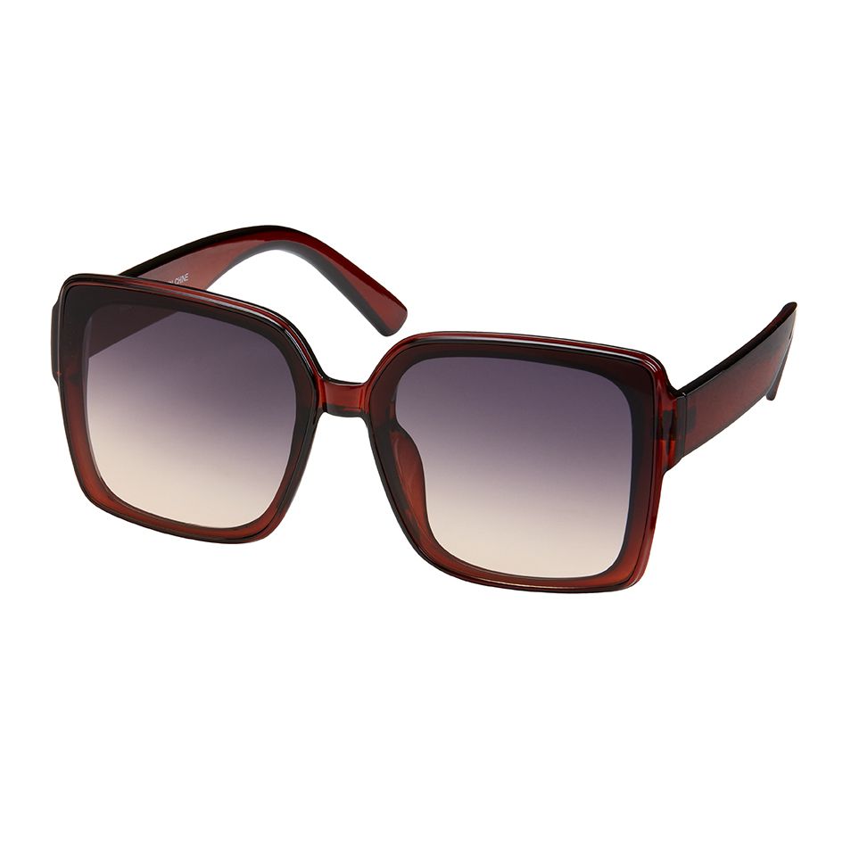 1286 Rose- Square Inlay Color Sunglasses -