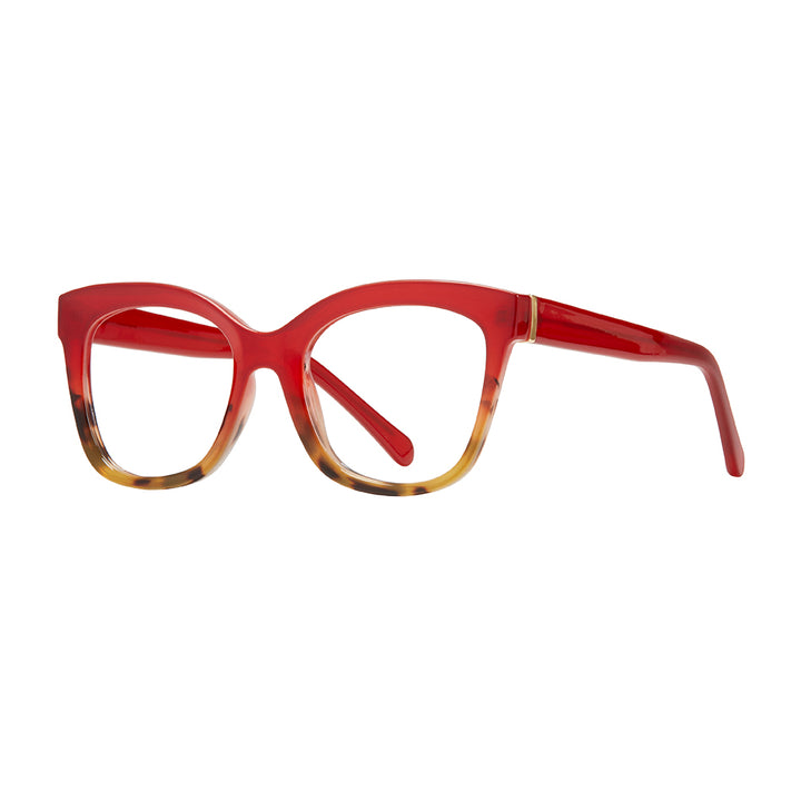BP20834 - Morgan - Red / Brown Tortoise / Blue Light Filtering Lens
