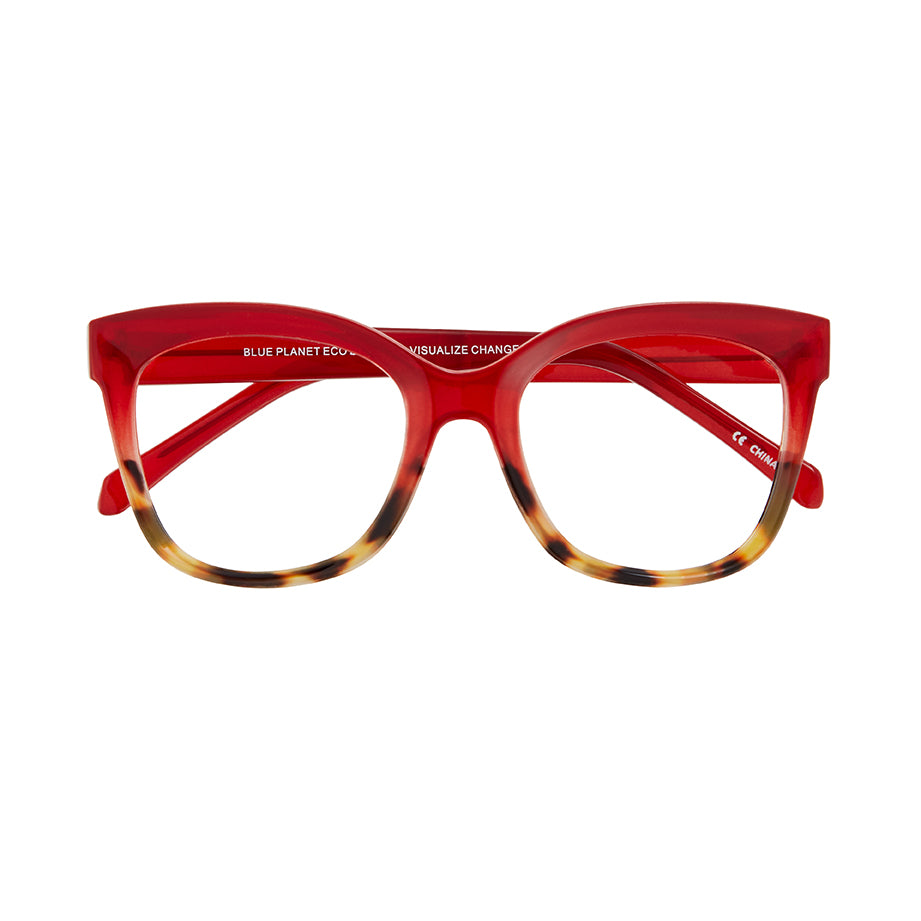 BP20834 - Morgan - Red / Brown Tortoise / Blue Light Filtering Lens