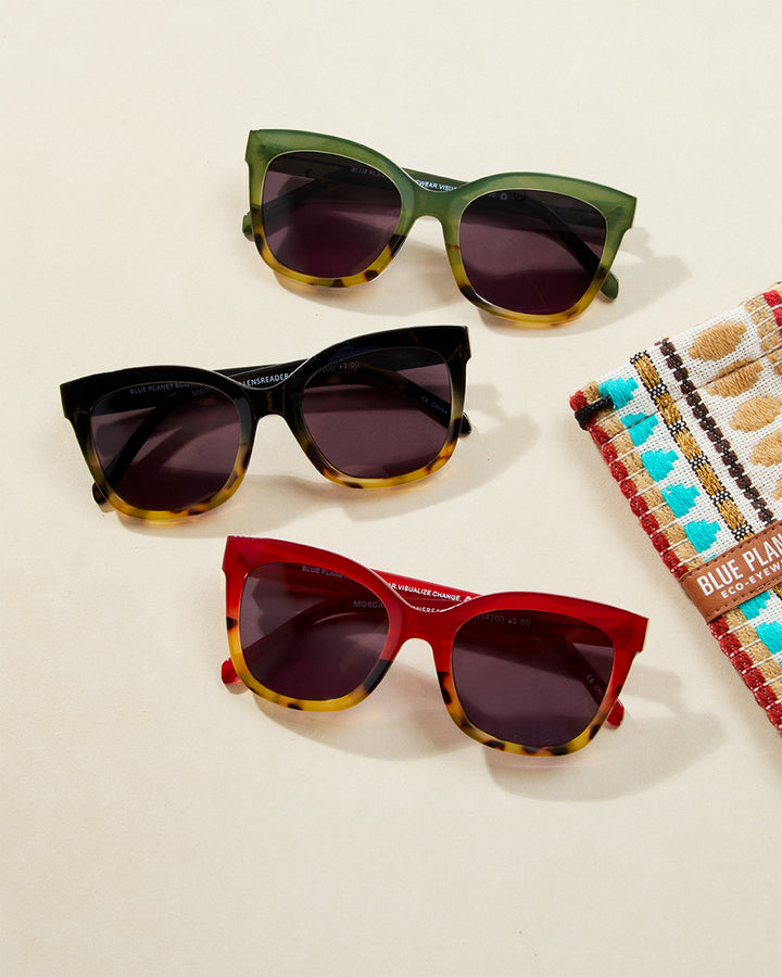 BP20454 NEW Morgan Sun - Red/Brown Tort-Sun Tinted Readers