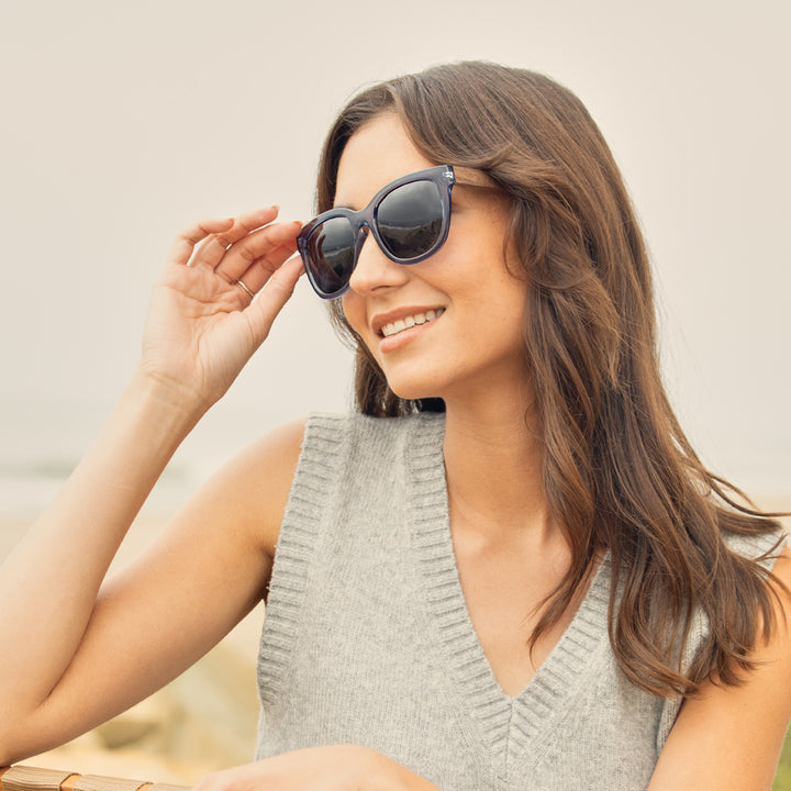BP10341 - Nara - Crystal Blue / Walnut Wood / Gradient Grey Polarized Lens