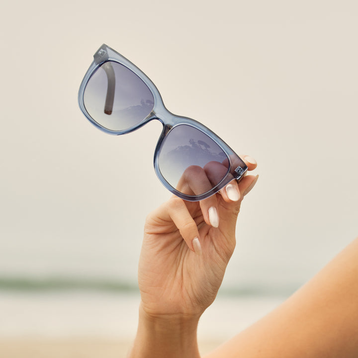 BP10341 - Nara - Crystal Blue / Walnut Wood / Gradient Grey Polarized Lens
