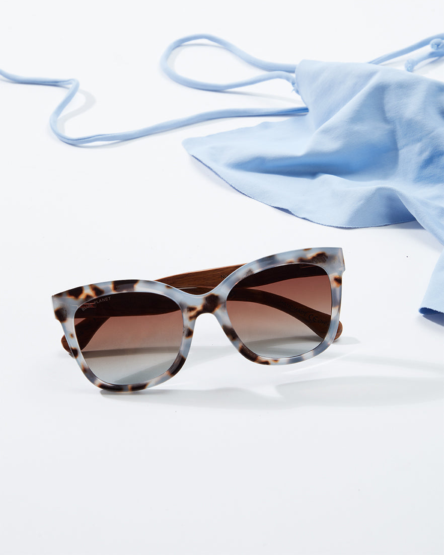 BP19757 NEW Nora Blue Tort /Wood / Gradient Brown Polarized