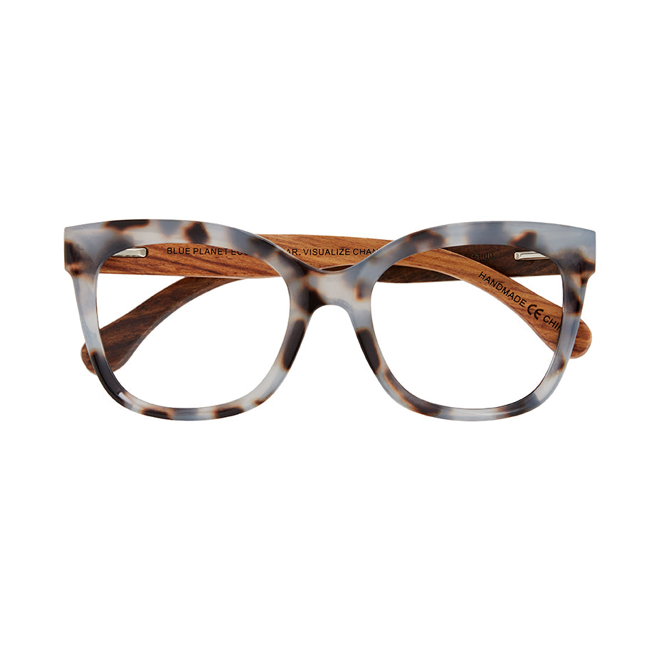 BP20785 NEW Nora- Blue Tortoise / Walnut Wood / Blue Light