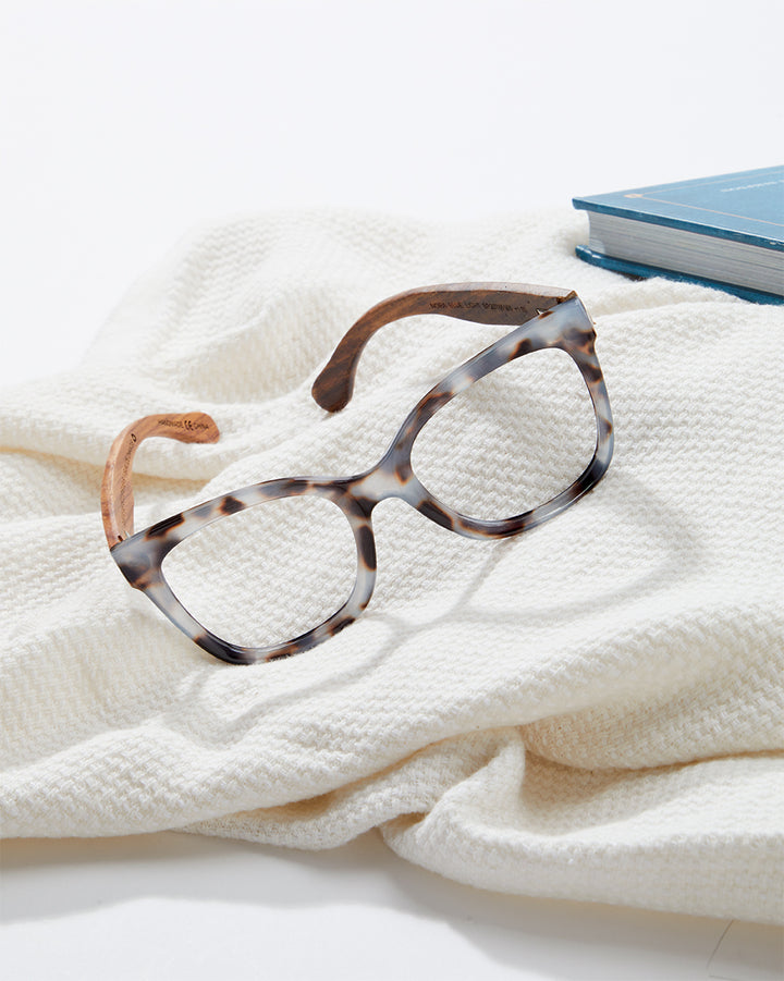 BP20785 NEW Nora- Blue Tortoise / Walnut Wood / Blue Light
