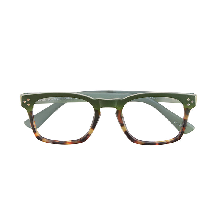 BP20462 NEW Parker -Matte Green /Brown Tortoise - Blue Light