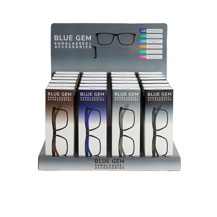 RD5001 Reader Display-24pc 2 Tone Rectangle Reader with Case