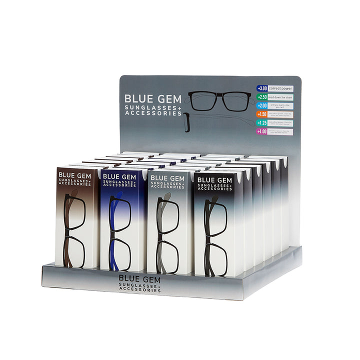 RD5001 Reader Display-24pc 2 Tone Rectangle Reader with Case