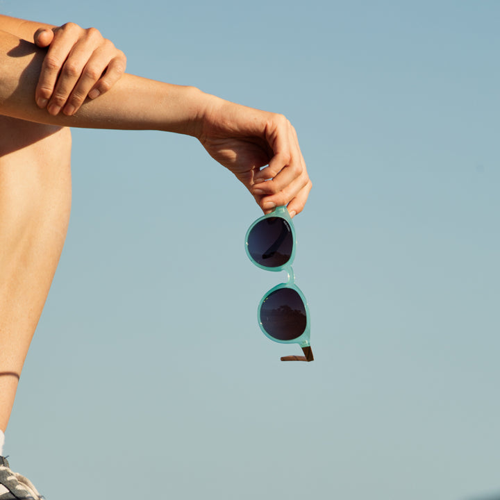 BP19596 - Reagan- Jade / Zebra Wood / Gradient Brown Polarized Lenses