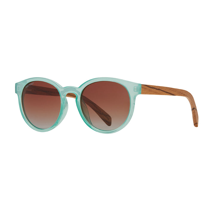 BP19596 - Reagan- Jade / Zebra Wood / Gradient Brown Polarized Lenses