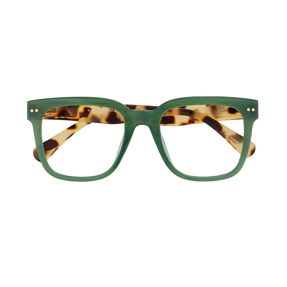 BP20983 NEW Reece -Green/Honey Tortoise - Blue Light Lens