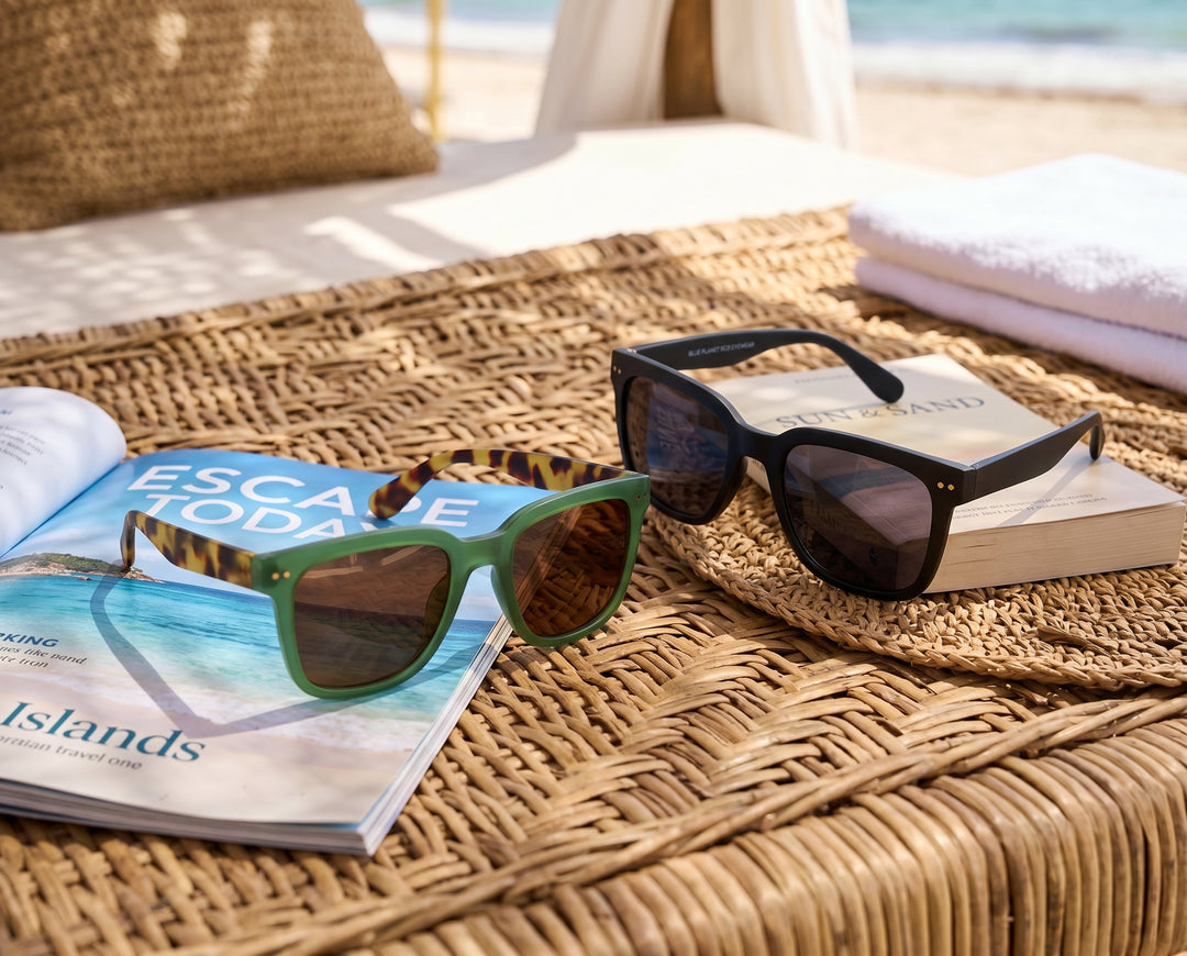 BP20993 NEW Reece Sun - Green/Honey Tort - Brown Tinted Lens
