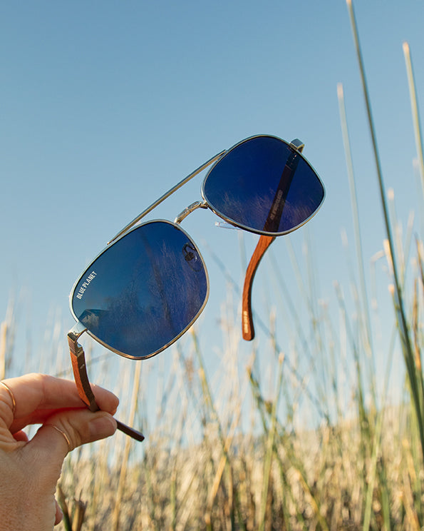 BP10372 - Rye - Silver / Walnut Wood / Smoke Polarized Lenses