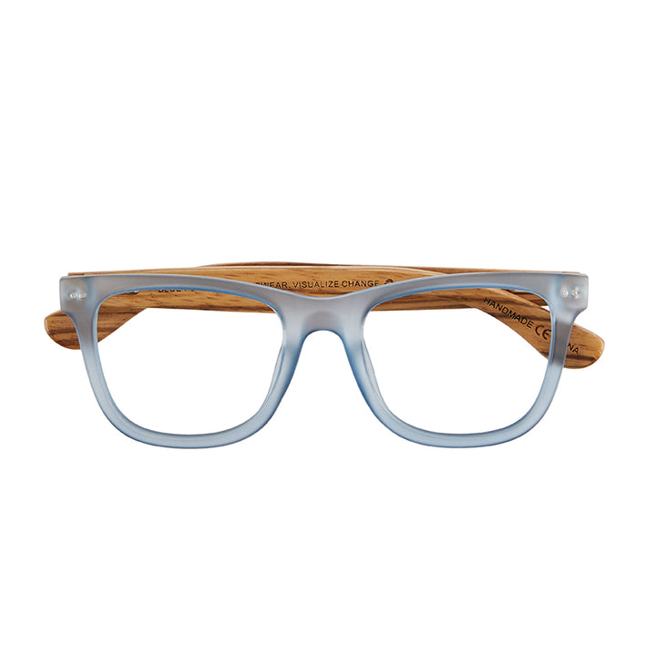BP20861-Seaglass - Matte Light Blue / Zebra Wood