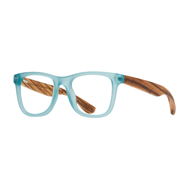 BP20861-Seaglass - Matte Light Blue / Zebra Wood