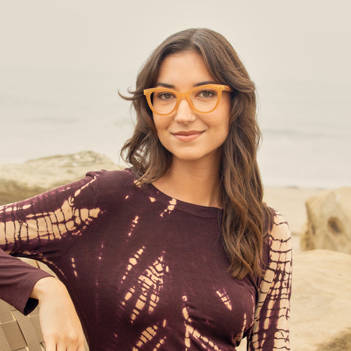 BP20221 - Sunny - Milky Gold / Zebra Wood / Blue Light Filtering Reader Lens