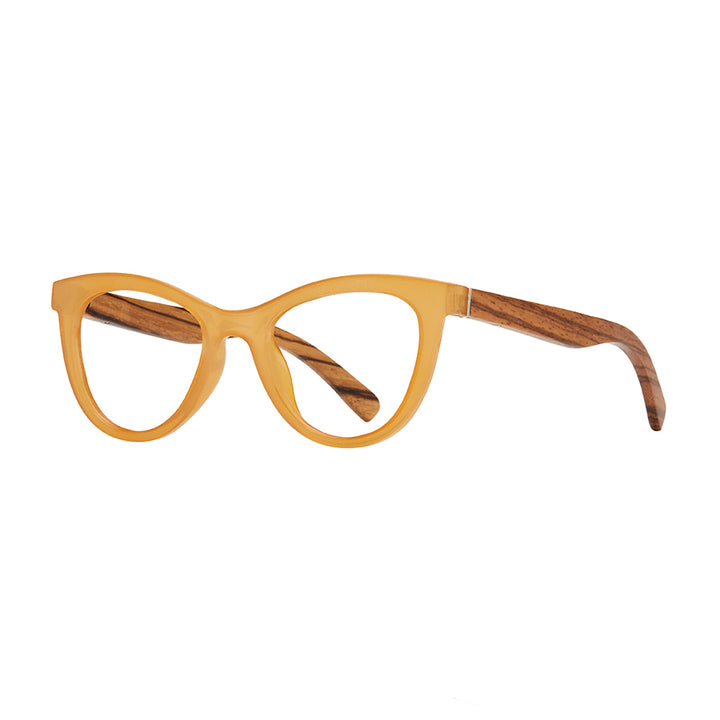 BP20221 - Sunny - Milky Gold / Zebra Wood / Blue Light Filtering Reader Lens