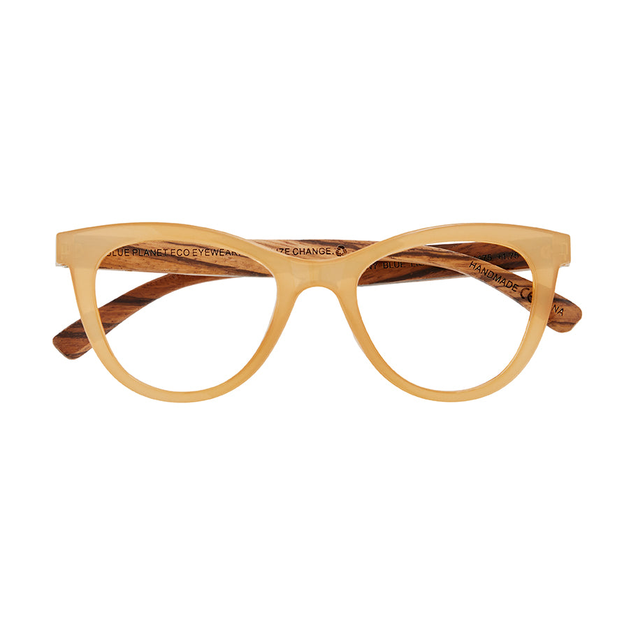 BP20221 - Sunny - Milky Gold / Zebra Wood / Blue Light Filtering Reader Lens