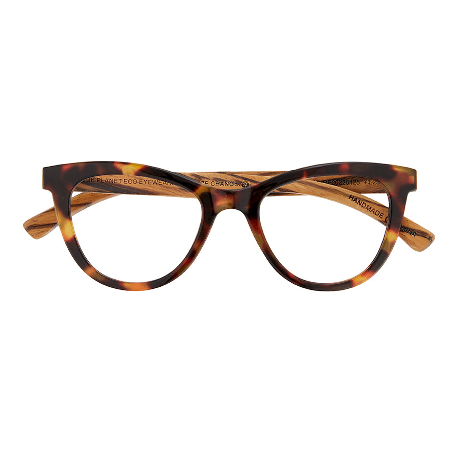 BP20225 NEW Sunny - Brown Tortoise /Zebra Wood / Blue Light