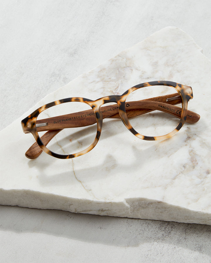 BP20825 NEW Sunset-Matte Ivory Marble/Walnut Wood+Blue Light