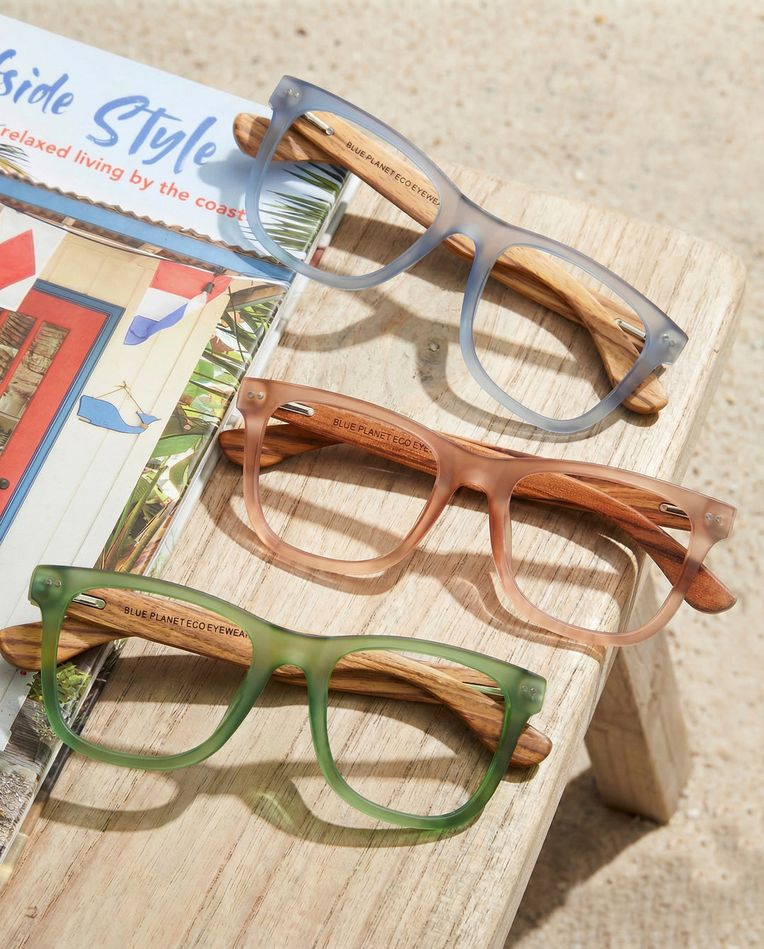 BP20865 NEW - Seaglass-Matte Green/Zebra Wood / Blue Light