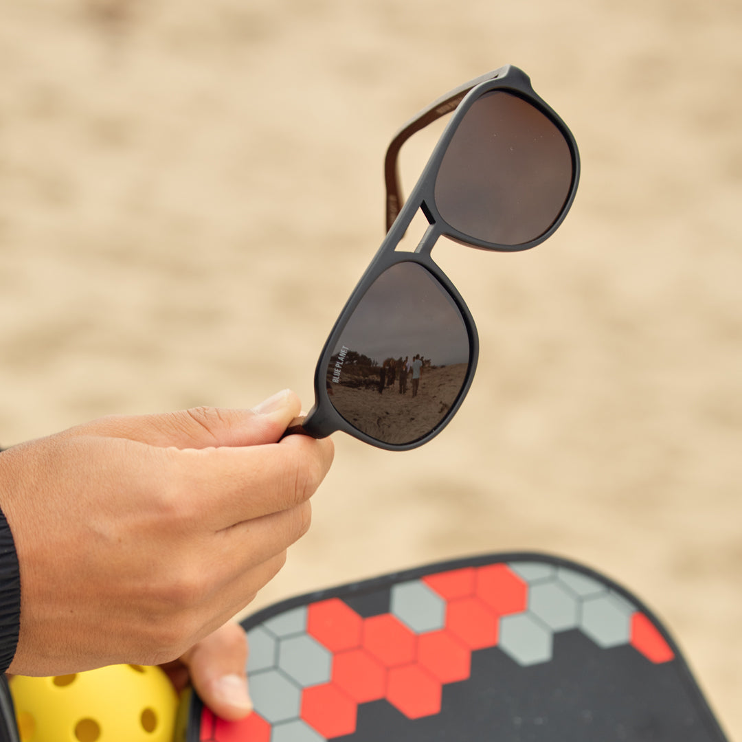BP10351 - Weston - Matte Black / Brown Bamboo / Brown Polarized Lenses