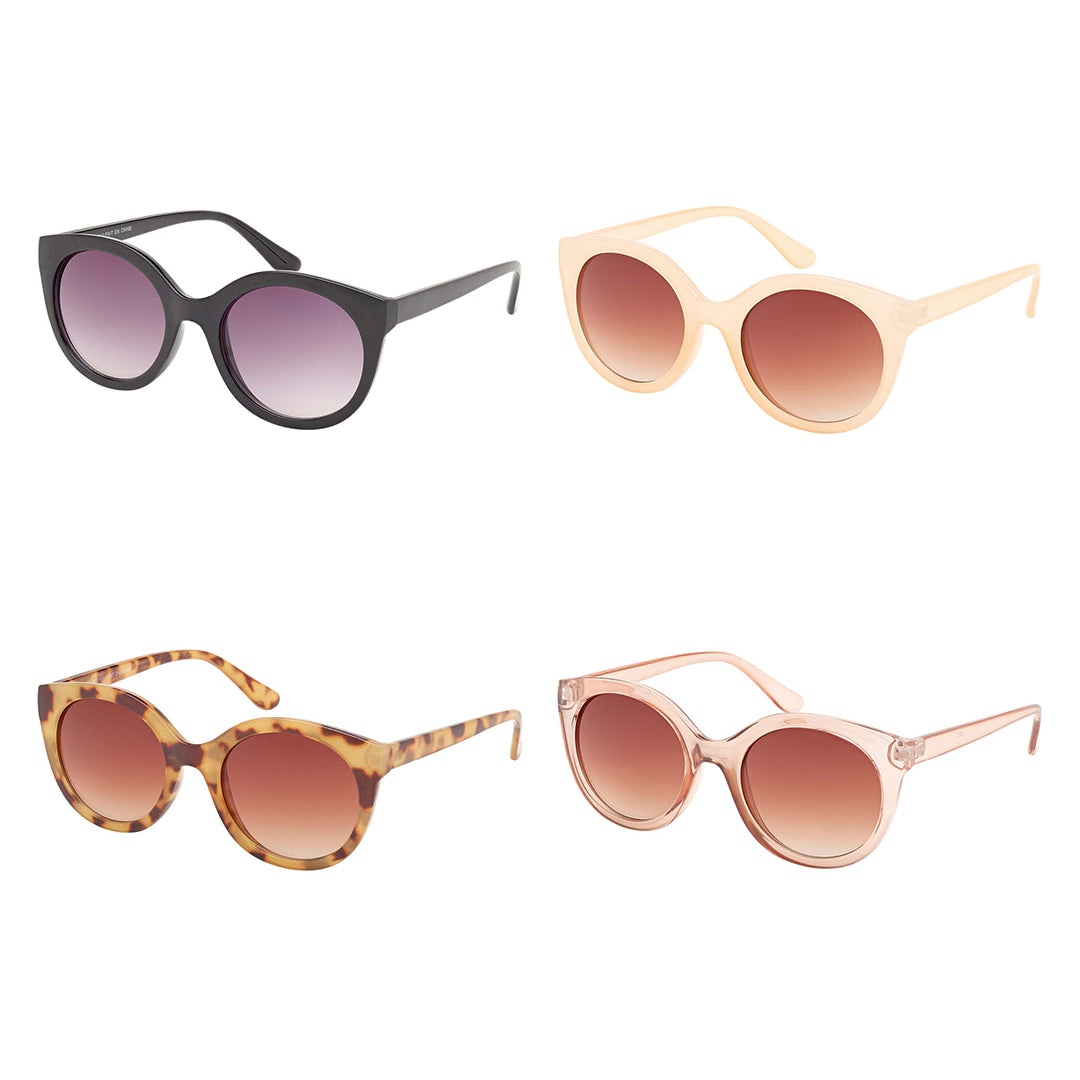 1400 Rose -Round Cat eye - Crystal Colors Sunglasses