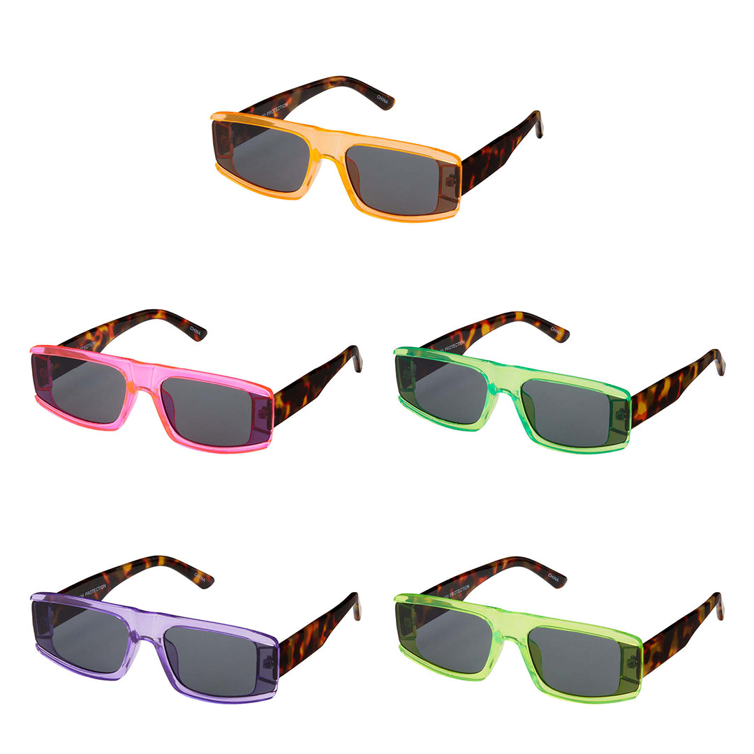 1706 Vintage - Rectangle Rimless Color Sunglasses