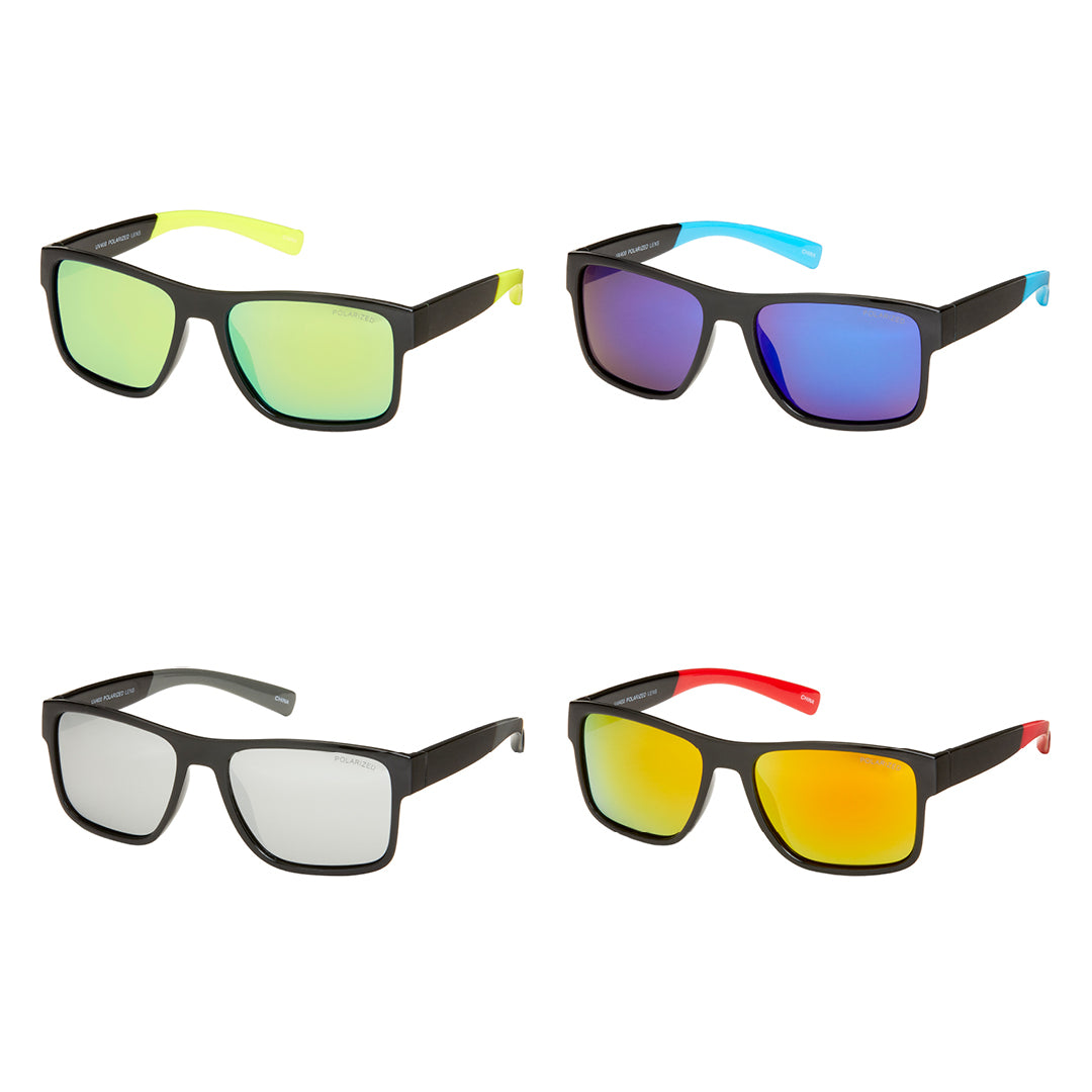 7898 - Polarized- Mirror Sports Wrap Polarized Sunglasses