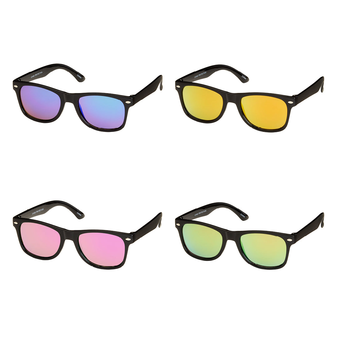 K6907 Kids - Classic Black/Color Mirror Sunglasses